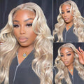10-613 Blonde Highlight Lace Front Wig Model Show