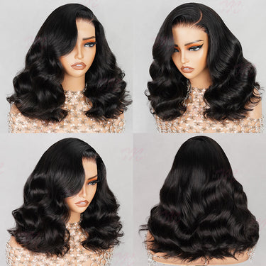 Salon Quality Body Wave Bob Wig Real Show In Different Angles