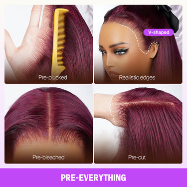 Plum 13x6 Three Go Wig Pre Everything