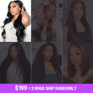 $199 Buy 2 Wigs 10-30inch Ship Randomly