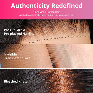 Fast Shipping| Megalook 6x5 Invisible knots Glueless Straight Wigs Pre-cut Lace Natural Black Beginner Friendly