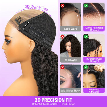 Curly All In One Half Wig 3D Precision Fit