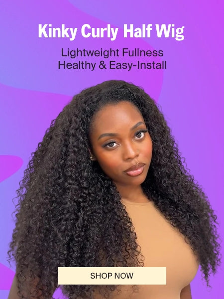 Kinky Curly Half Wig Shop Now Image