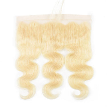 Megalook #613 Blonde Straight & Body Wave 13x4 Transparent Lace Closure Frontal Free Part
