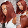 33 Reddish Brown Straight Bob Wig