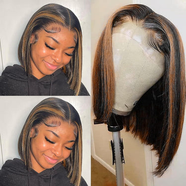 Megalook 6x6 Lace 1BP30 Highlight Bob Wig