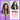 4Pcs 16Inch Pink Straight Human Hair Clip-In Extensions With Dark Roots