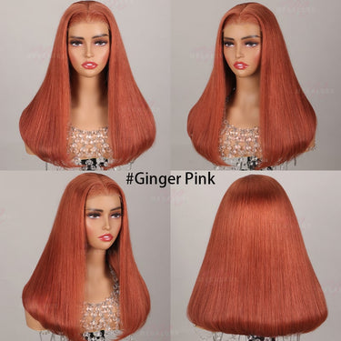 Megalook Bogo Free Salon Quality Double Drawn Ginger Brown 6x5 Ready Wear Go Glueless Wigs With Full Ends Pre-Cut Lace