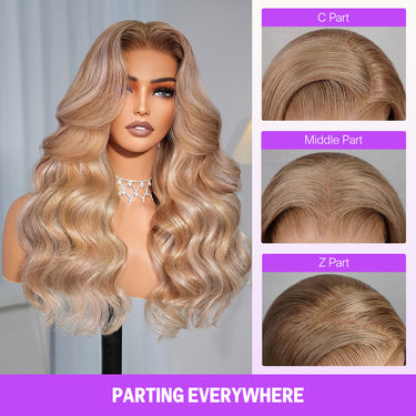 Ash Blonde Highlight 6x5 Wig Part Everywhere