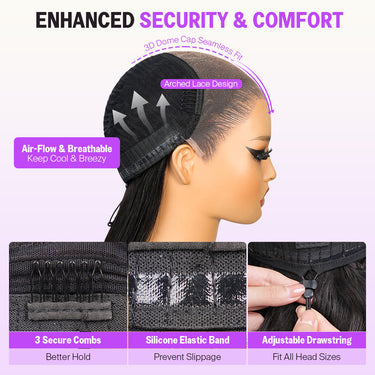 13x6 Wig Enhanced Security Comfort
