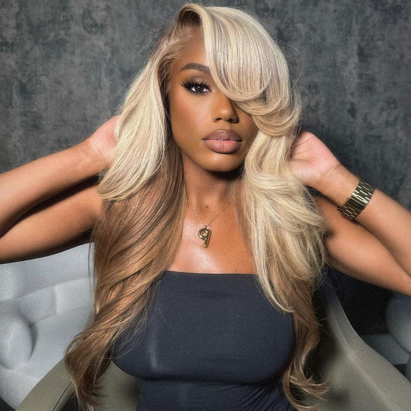 Blonde And Brown Ombre Body Wave Wig