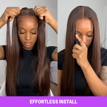 Brown Ready To Go Wig Effortless Install