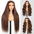 Brown Straight And Body Wave Wig Real Show