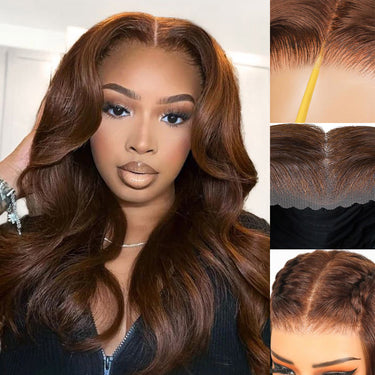 Chocolate Brown Wear Go Body Wave Wig Details