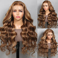 Piano Highlight Body Wave Lace Front Wig Real Show