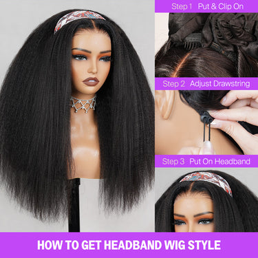 How to Get Yaki Straight Headband Wig Style