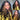 Honey Blonde Skunk Stripe Bohemian Curl 13x6 Glueless Wigs Model