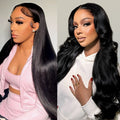 Long Straight And Body Wave Lace Front Wig