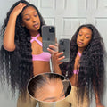 Loose Curly 13x4 Lace Front WIgs With Transparent Lace