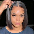 Megalook 6x6 Lace Natural Black Bob Wig