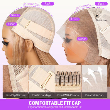 Milk Tea Brown 6x5 Wig Vs 13x4 Wig Cap Details