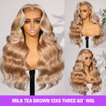 Milk Tea Brown With 613 Highlights Body Wave 13x6 Wigs Real Show