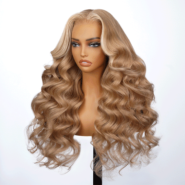Milk Tea Brown With 613 Highlights Body Wave 13x6 Wigs Proudct Real Show