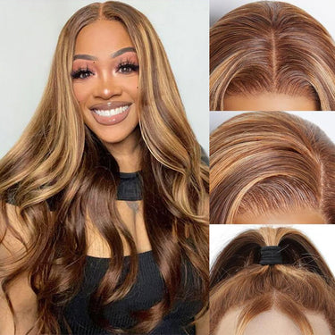 Piano Highlight Body Wave Wig With Different Styles