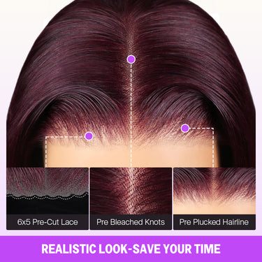 Plum Wig Realistic Look Save Your Time