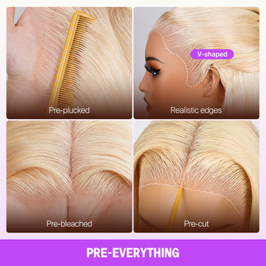 Blonde 13x6 Three Go Glueless Wig Pre-Everything