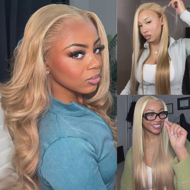 Milk Tea Brown With Highlights Glueless Wig Video Show