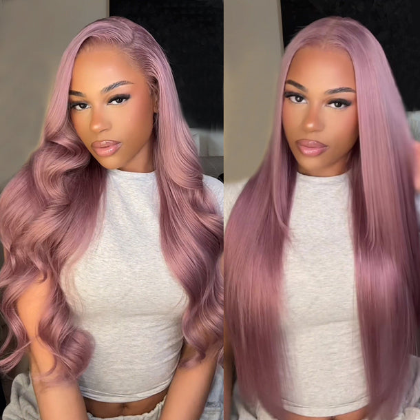 Ash Purple Straight And Body Wave Wigs Video &autoplay