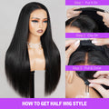 How To Get Straight Half Wig Style