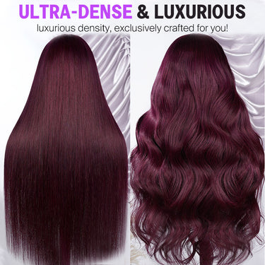 Full And Thick Plum 13x6 Lace Front Wigs