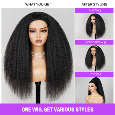 Yaki Straight Half Wig Get Various Styles