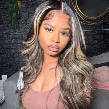 Megalook Bogo Free Transparent 13x4 Lace Front Highlight Balayage Wig Upgrade Human Hair Wigs